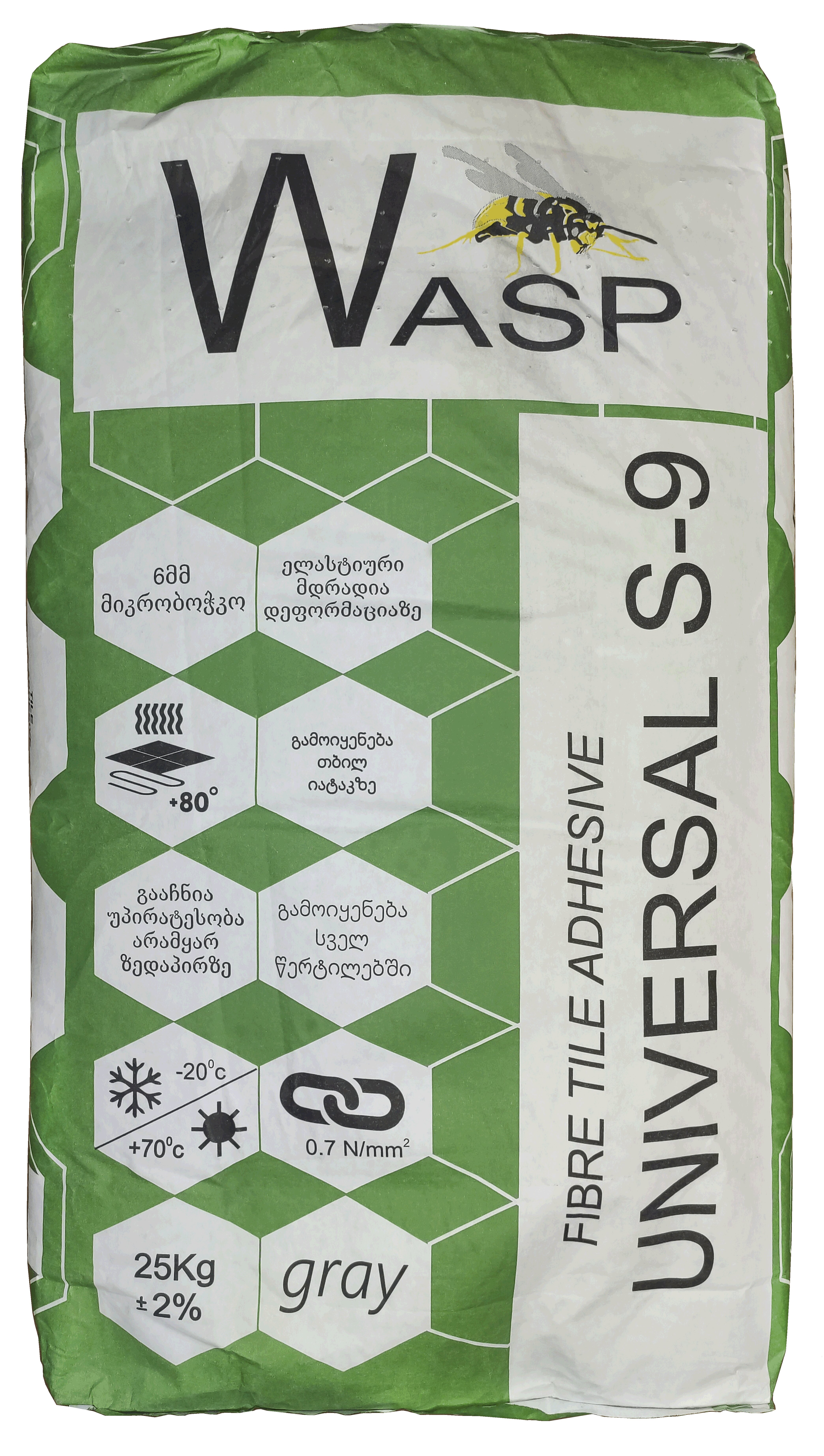 Wasp S9 Fibra Universal 25კგ — წებოცემენტი